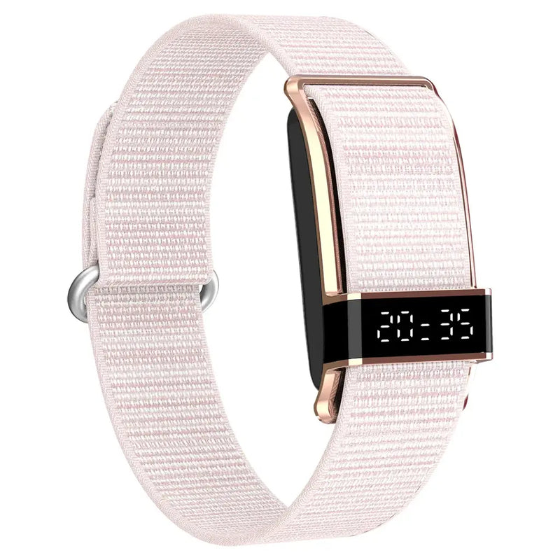Porodo Track fit Pro Smart Bracelet Fitness Tracker with Display App - Pink-1