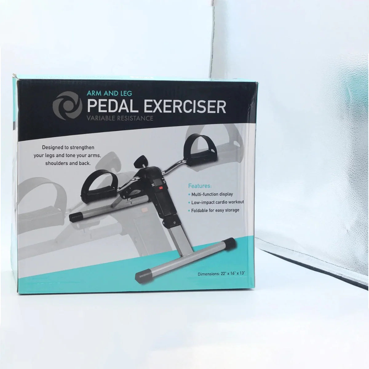 Pedal Exerciser for Arms & Legs, Foldable Mini Exercise Bike with LCD Display-8