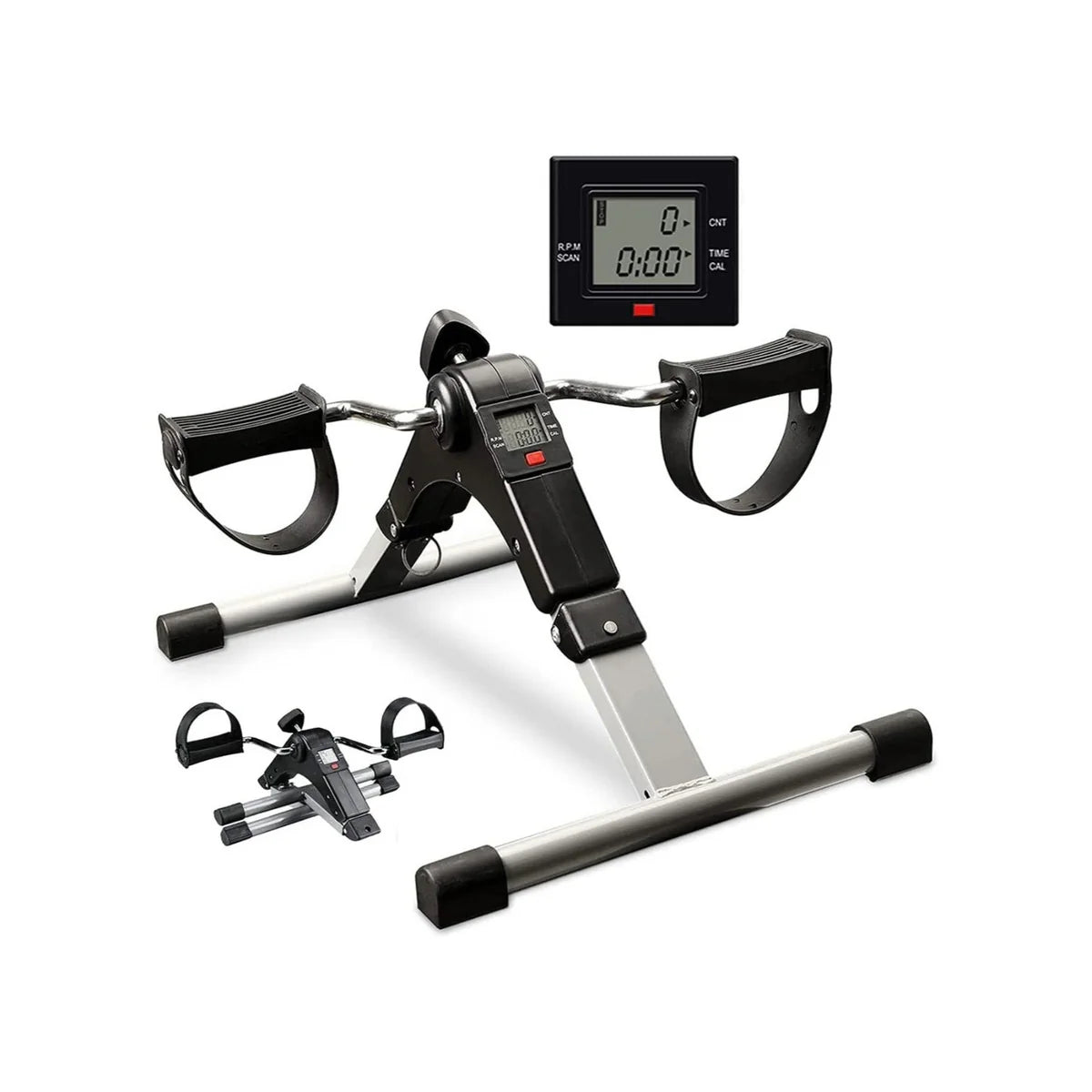 Pedal Exerciser for Arms & Legs, Foldable Mini Exercise Bike with LCD Display-1
