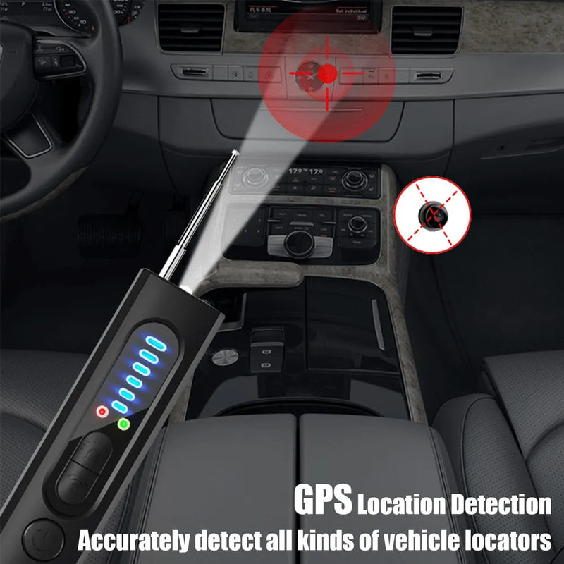 Pen-Shaped Portable Hidden Spy Camera Detector 6 Levels Sensitivity Black-6