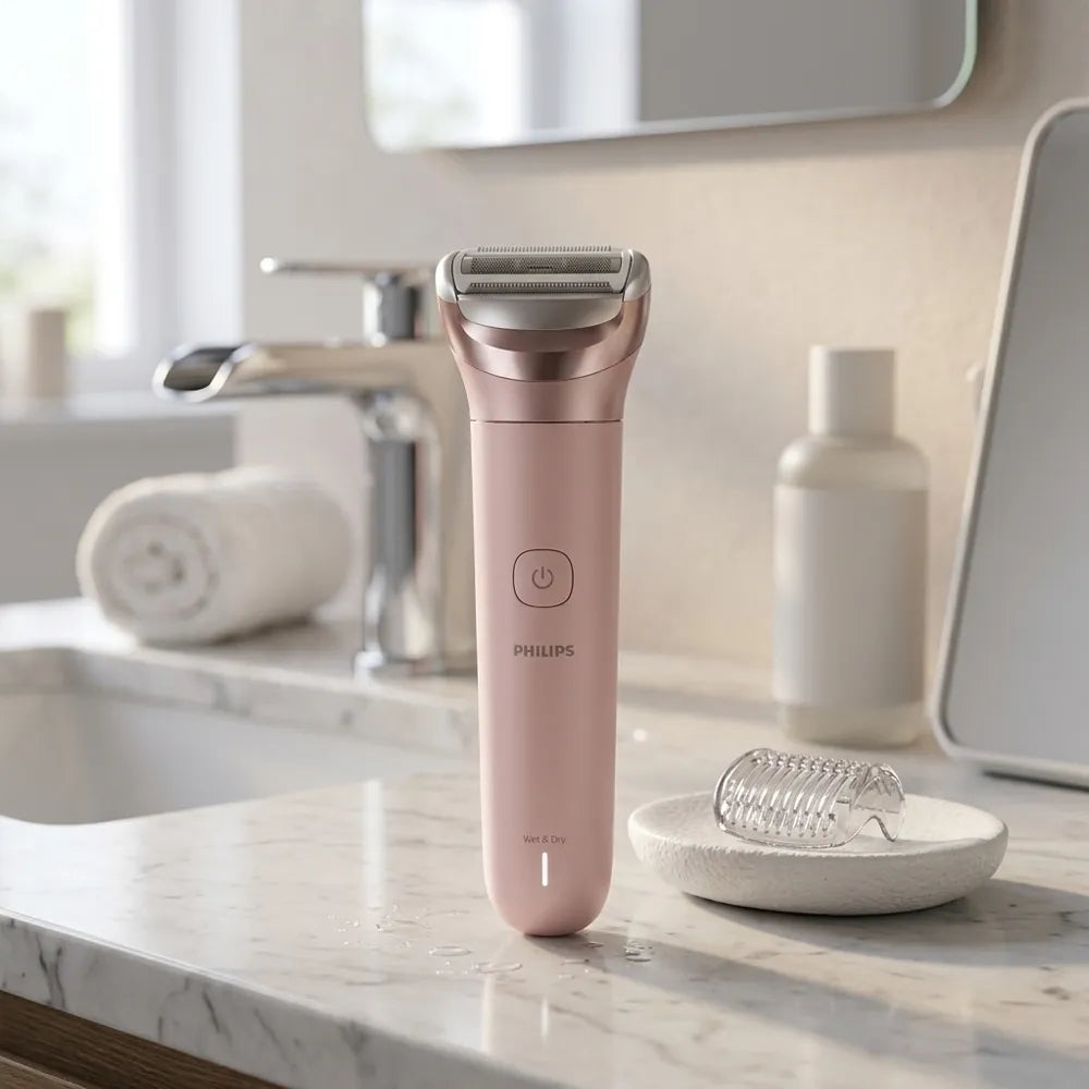 ماكينة حلاقة نسائية فيليبس BRL128/10 من السلسلة 6000، تعمل بالبطارية، مدة تشغيل 80 دقيقة، شحن بمنفذ USB-A