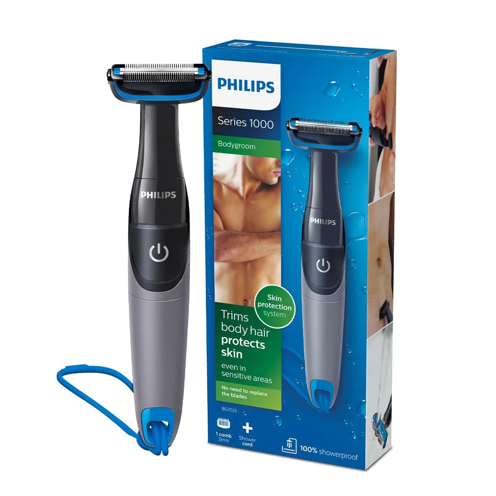 Buy the Philips Showerproof Body & Balls Trimmer in Qatar. Features a unique skin protection system and bi-directional trimming. Fast Qatar delivery from Garey.