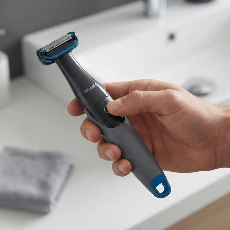 Buy the Philips Showerproof Body & Balls Trimmer in Qatar. Features a unique skin protection system and bi-directional trimming. Fast Qatar delivery from Garey.