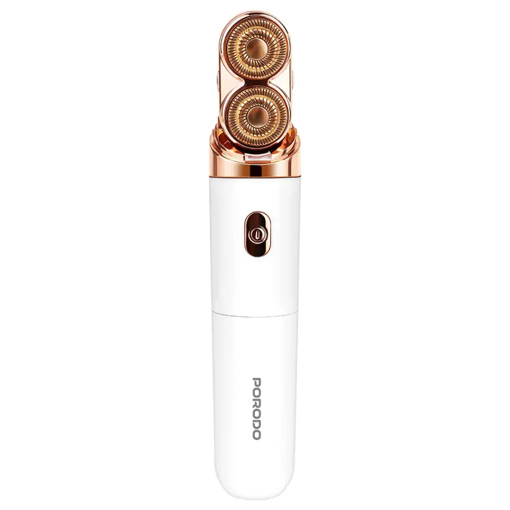 Porodo 2-In-1 Electric Face & Body Razor - White