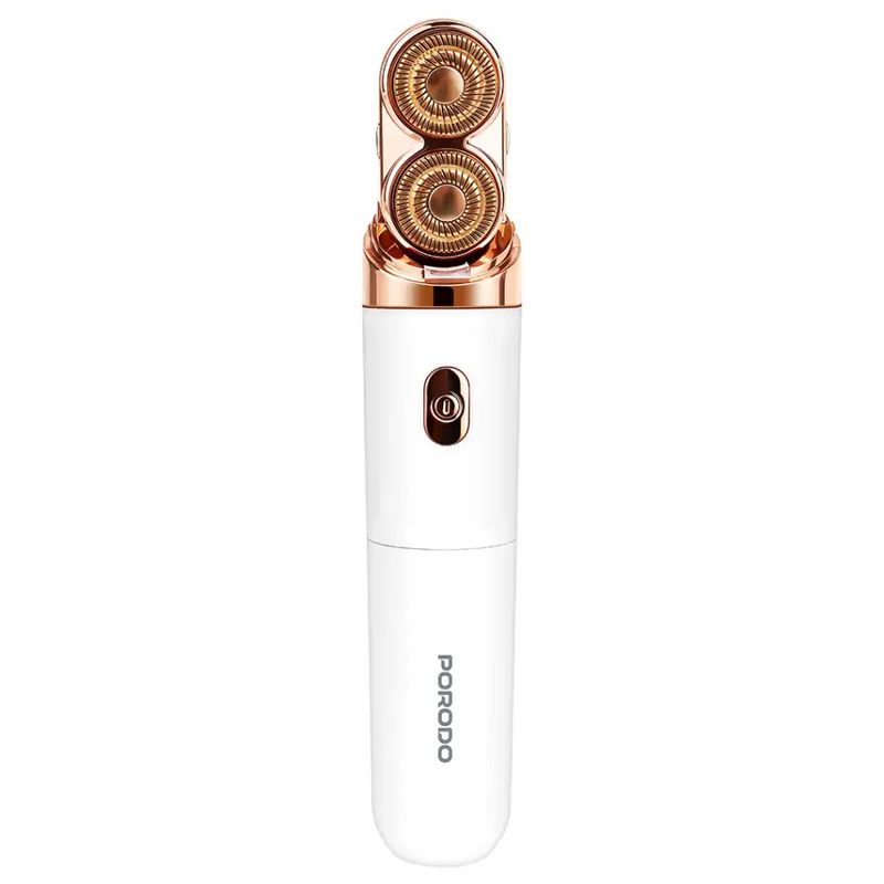Porodo 2-In-1 Electric Face & Body Razor - White-4