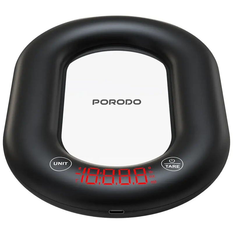 Porodo Lifestyle Glass Design Smart Kitchen Digital Scale with Real-Time App Sync - Black-4