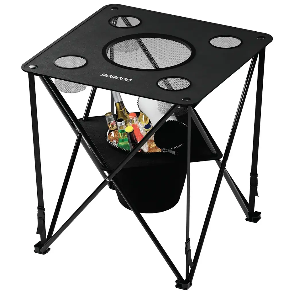Porodo Lifestyle Outdoor Companion Foldable Camping Table - Black