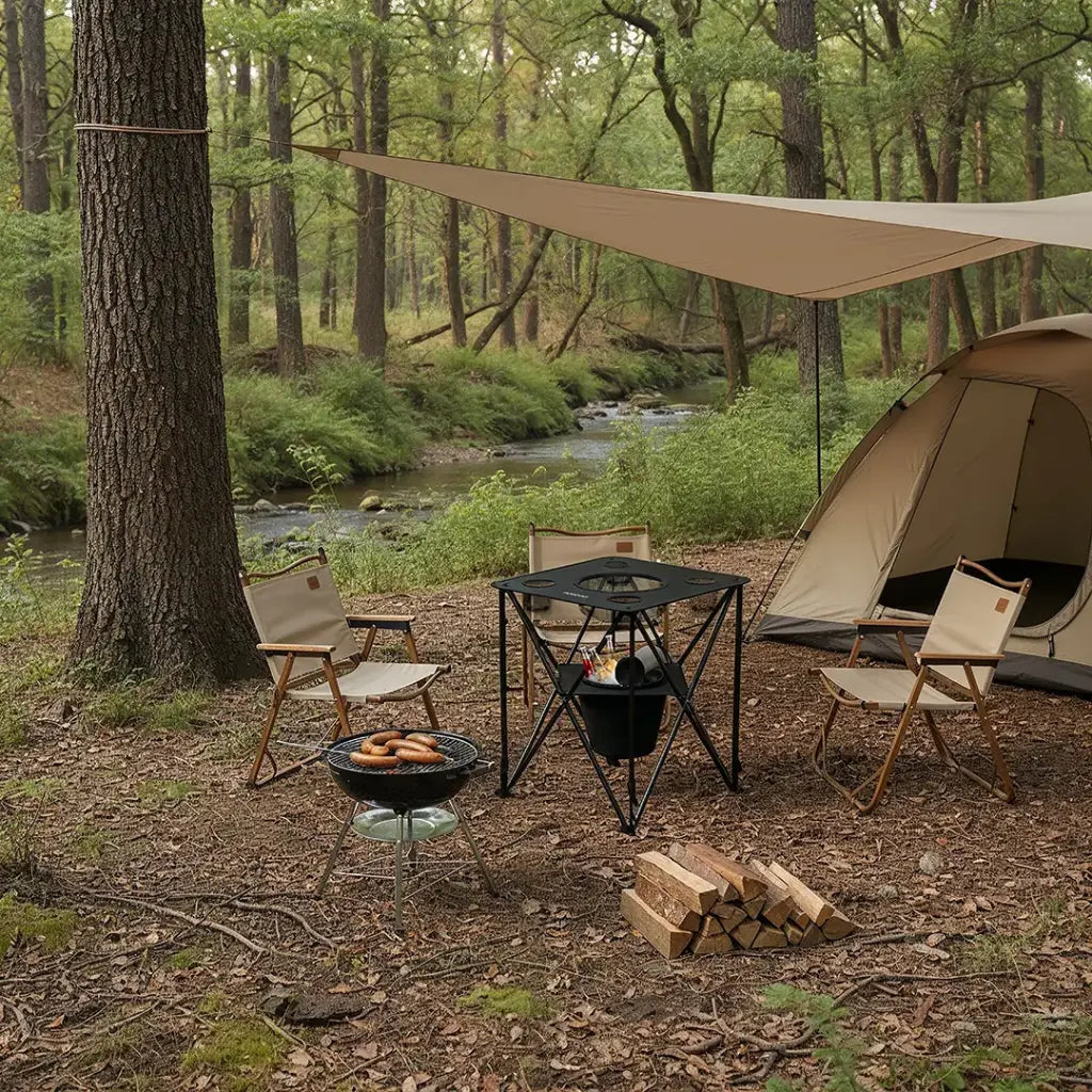 Porodo Lifestyle Outdoor Companion Foldable Camping Table - Black
