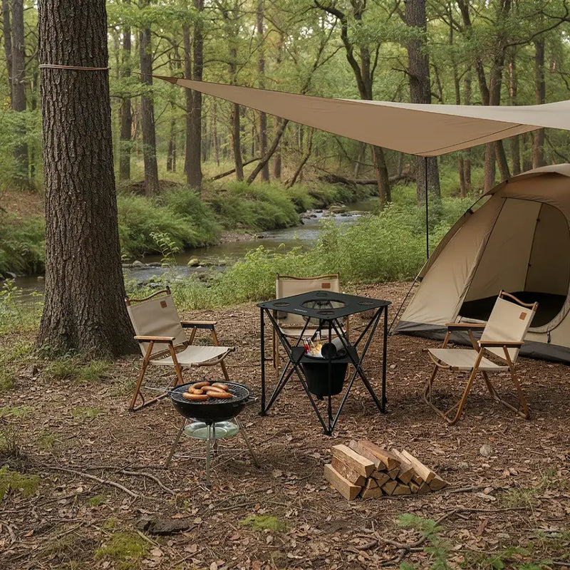 Porodo Lifestyle Outdoor Companion Foldable Camping Table - Black-4