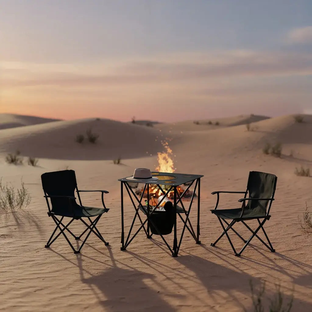 Porodo Lifestyle Outdoor Companion Foldable Camping Table - Black
