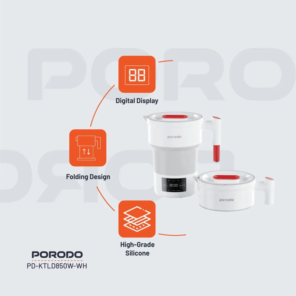 Porodo Portable Folding Electric Kettle