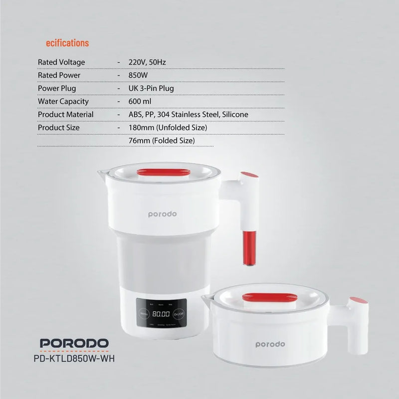 Porodo Portable Folding Electric Kettle-4