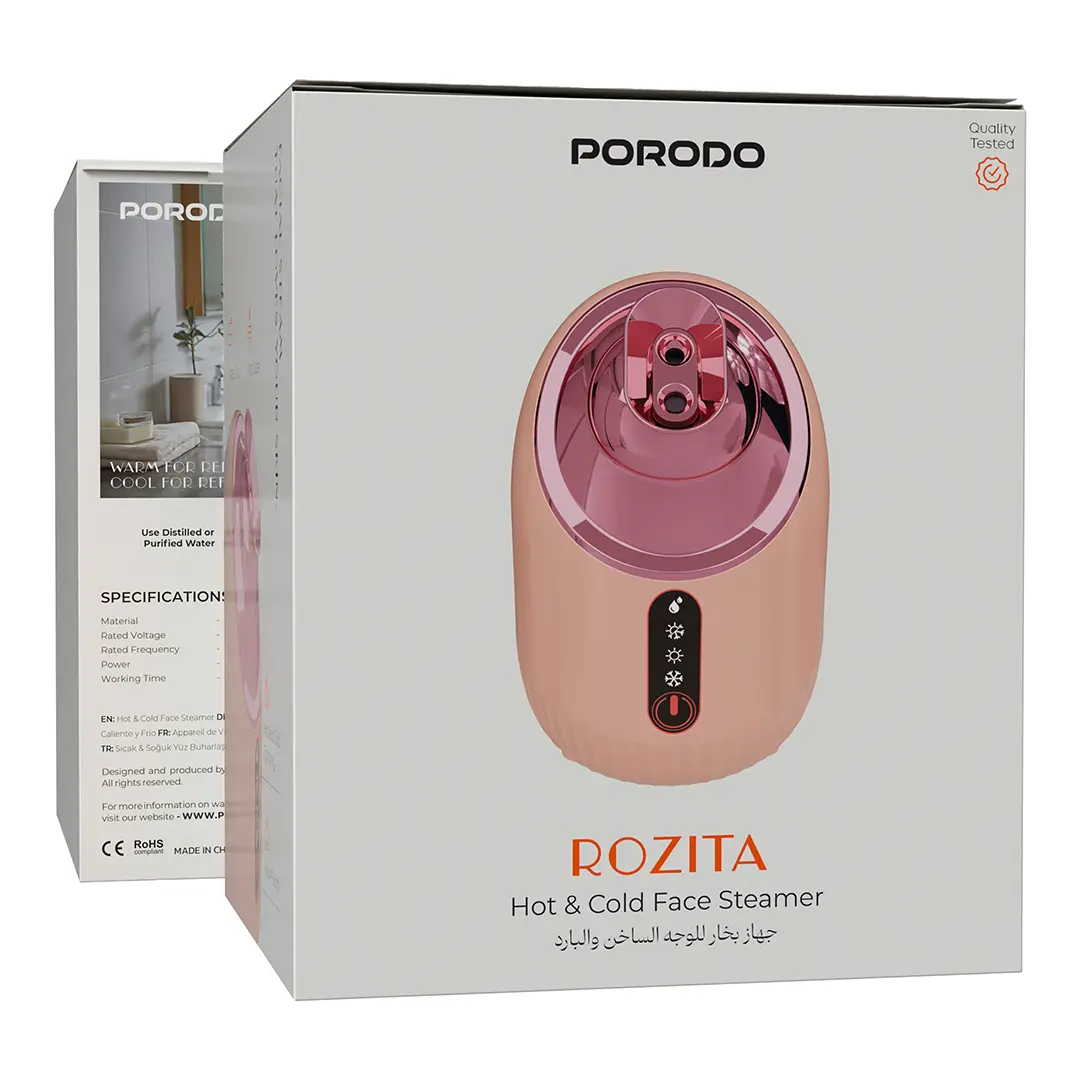 Porodo Rozita Hot & Cold Face Steamer - Pink