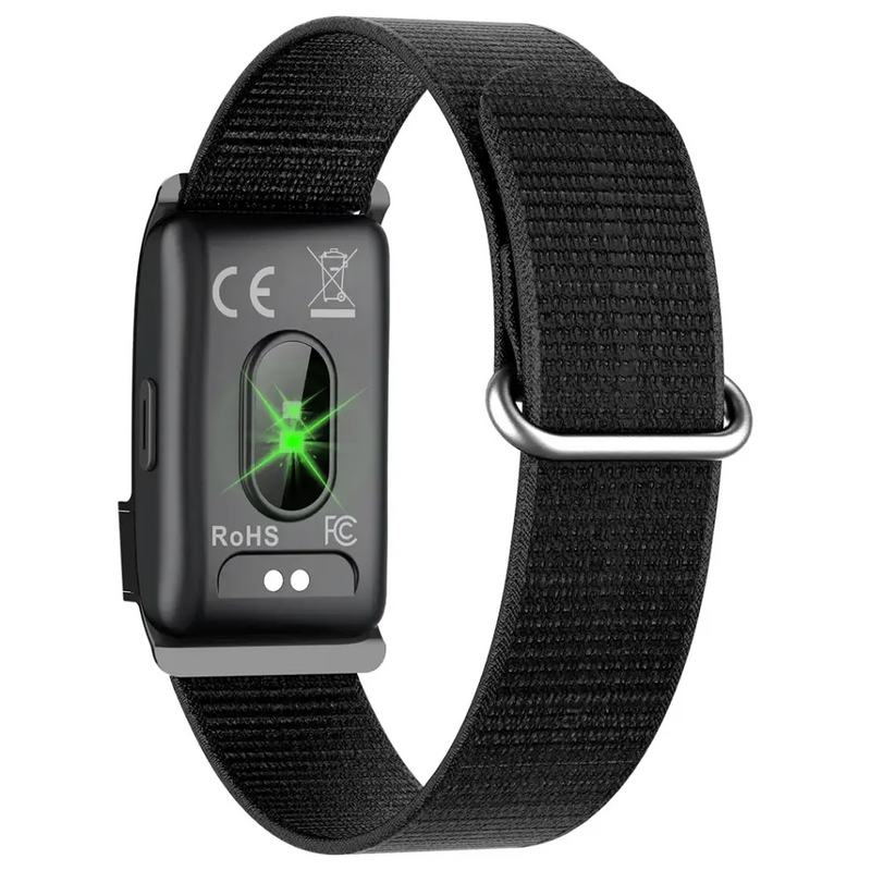 Porodo Track fit Pro Smart Bracelet Fitness Tracker with Display App - Black-2