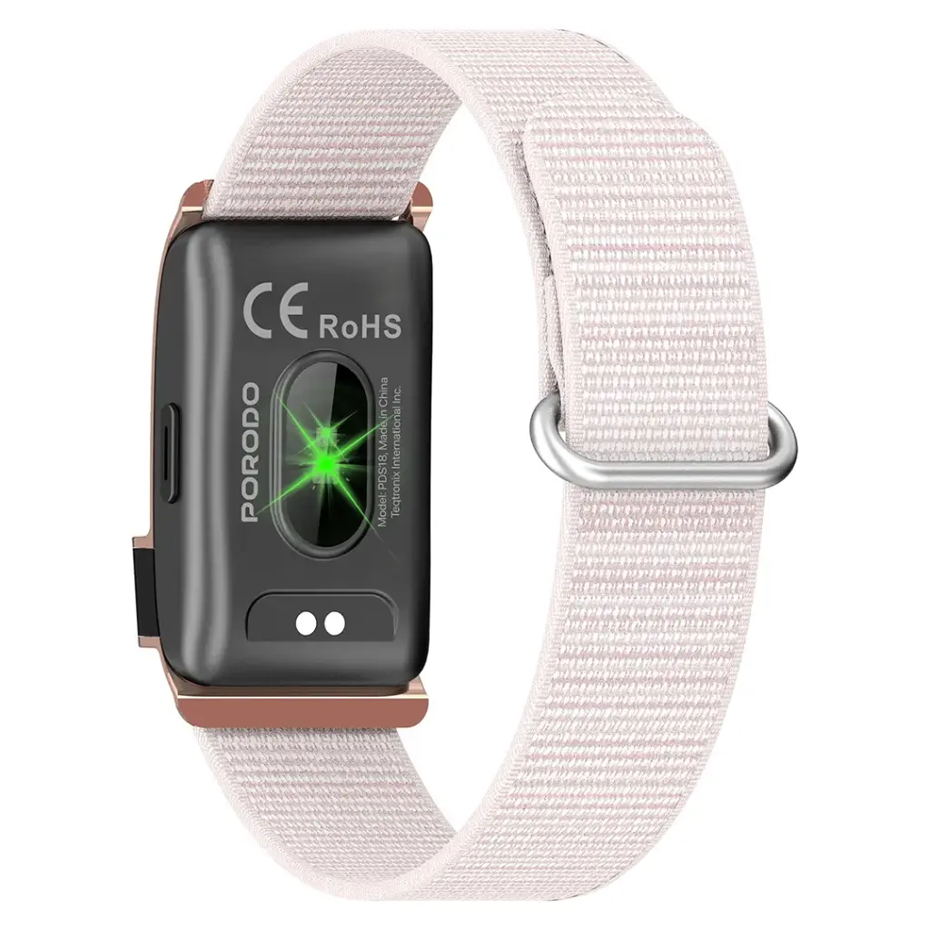 Porodo Track fit Pro Smart Bracelet Fitness Tracker with Display App - Pink