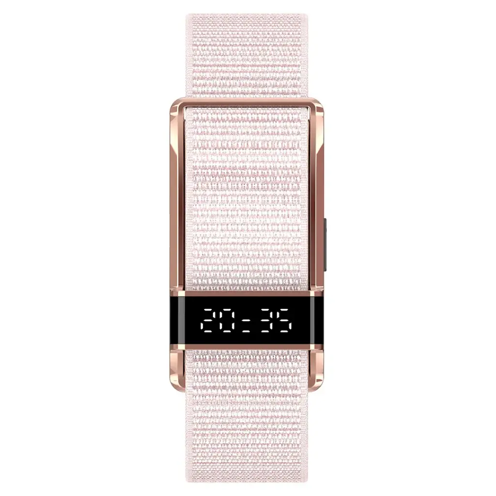 Porodo Track fit Pro Smart Bracelet Fitness Tracker with Display App - Pink