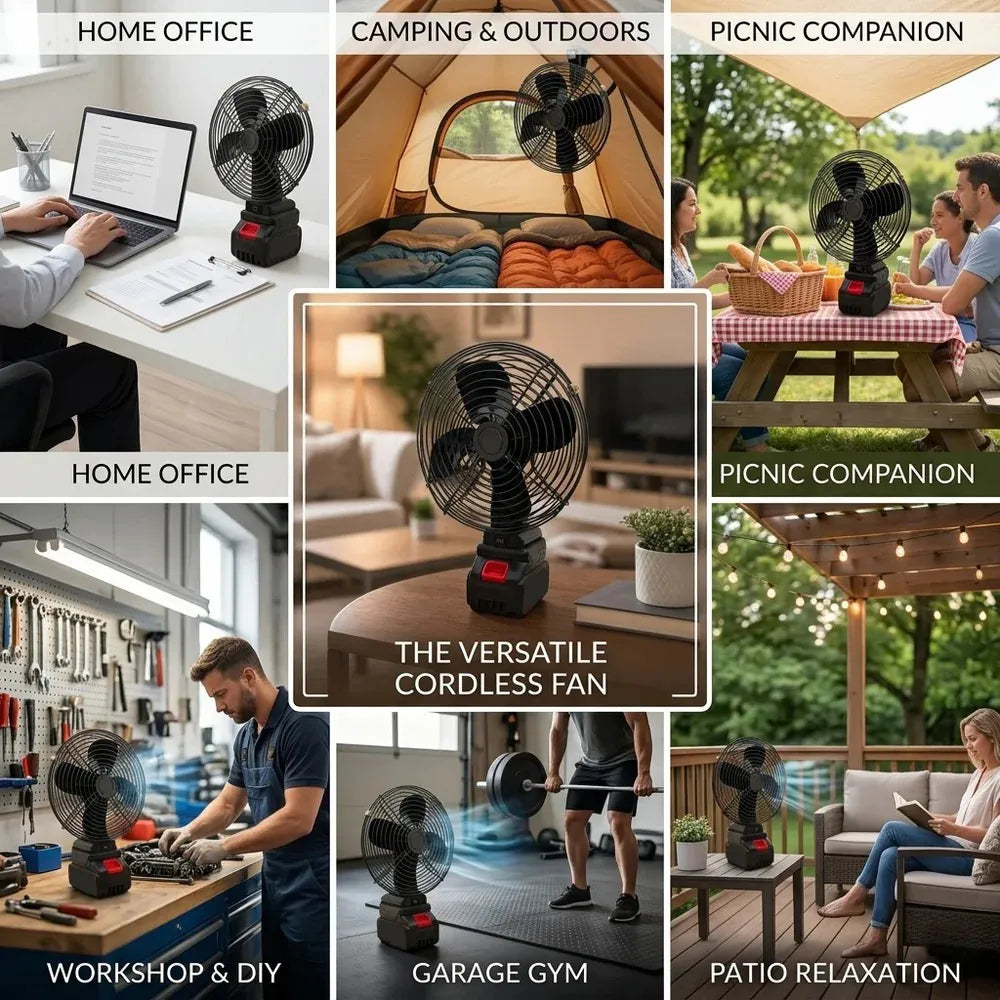 Portable Electric Fan With Rechargeable Lithium Battery