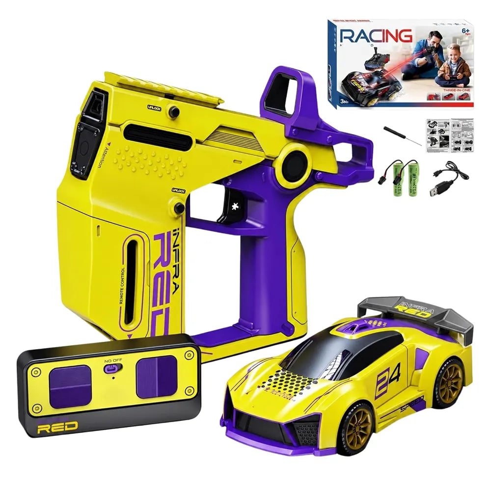 Bring home the ultimate action-packed police vs. thief battle game. The Skaleups RC Sensor Shooting Car combines high-speed remote-control racing with immersive infrared combat. Perfect for kids and hobbyists alike, this tactical battle car turns any floor into a live-action arena where precision aiming meets high-speed maneuvering.
