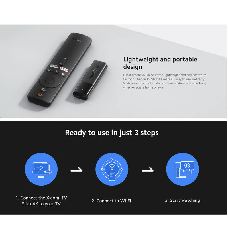 Xiaomi TV Stick 4K - Streaming Media Player with Remote Control and Google Assistant-5