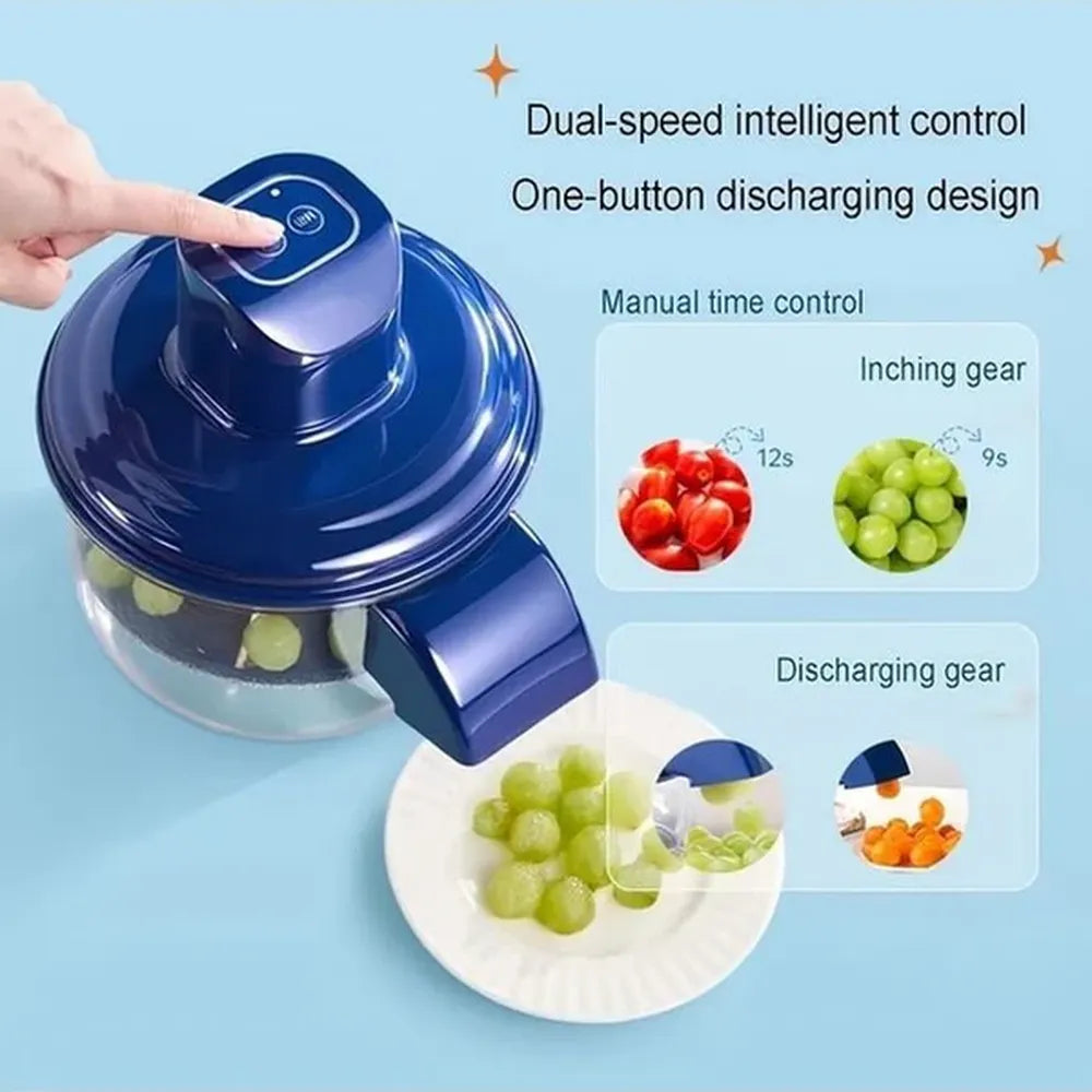 Automatic Electric Fruit & Vegetable Peeler Machine-Blue