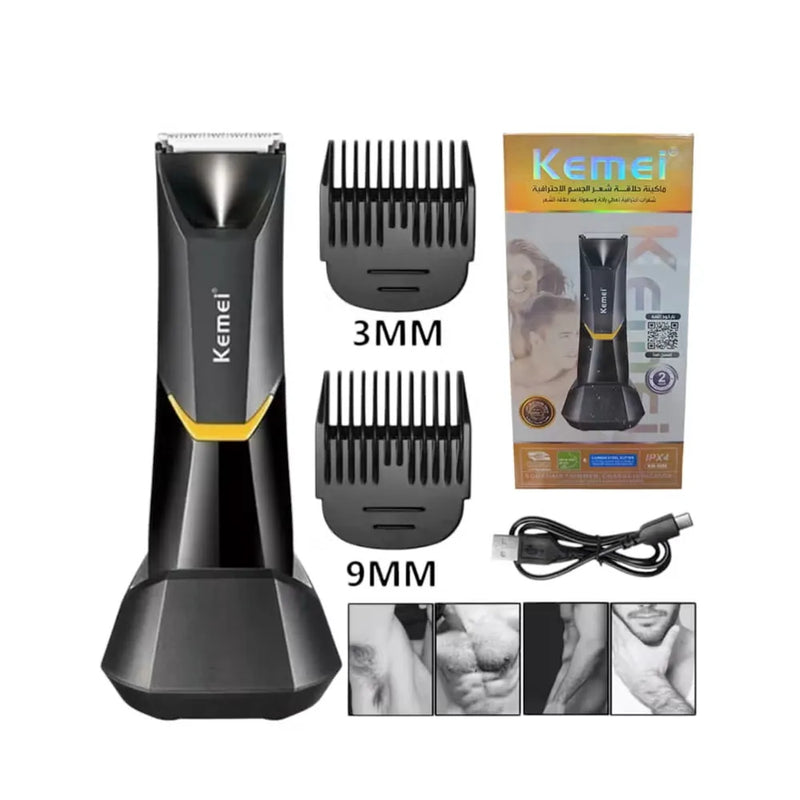 KEMEI Fast Charging Waterproof Body Hair Trimmer-6