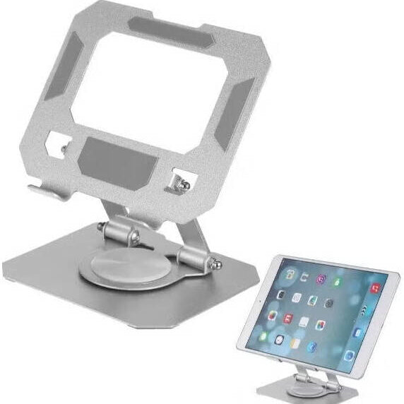 DENX Adjustable Tablet Stand DX1269 360° Rotatable Foldable Anti-Slip Base Multi-Size Compatible for iPad, Galaxy Tab, Kindle