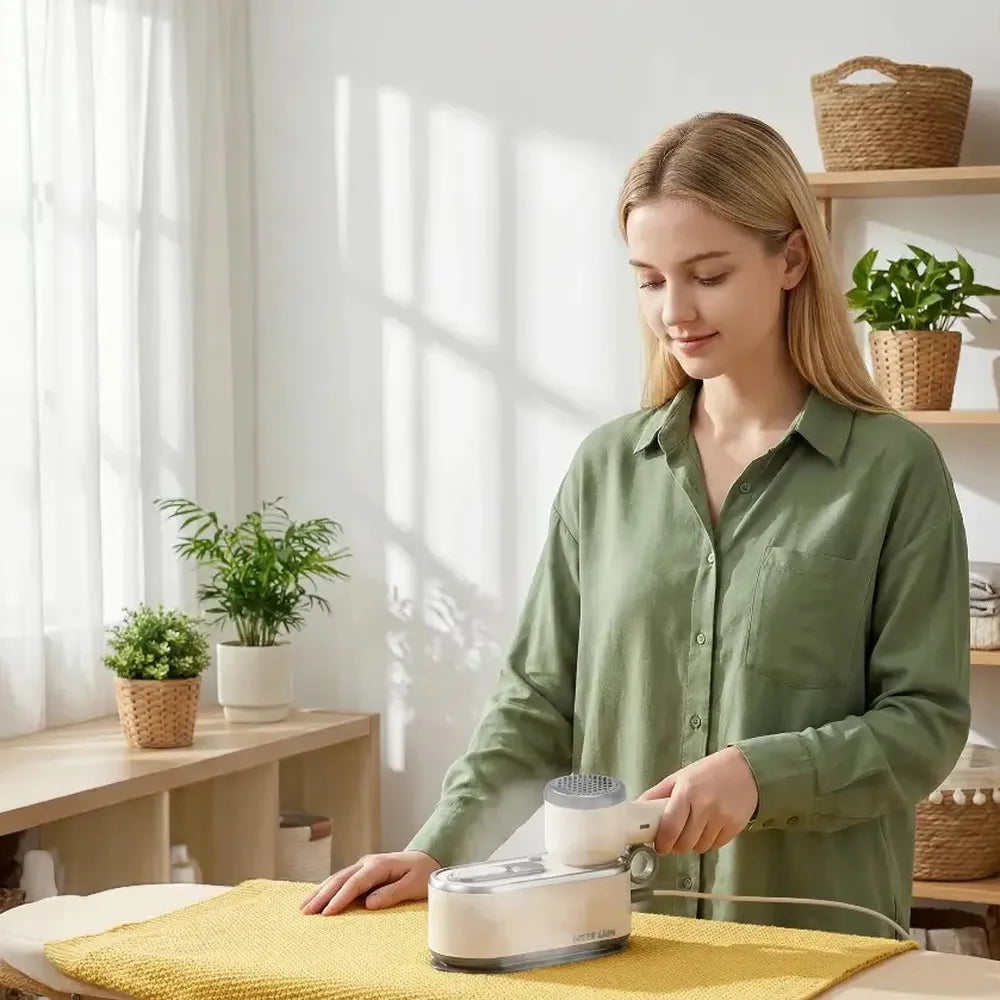Green Lion 3-in-1 Handheld Garment Care -Dry Iron, Steamer & Lint Remover