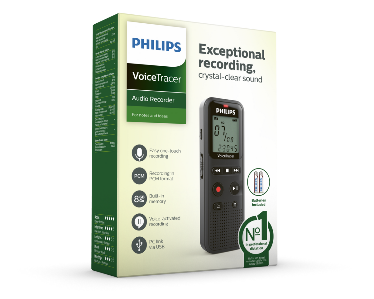 Philips digital voice recorder DVT1160