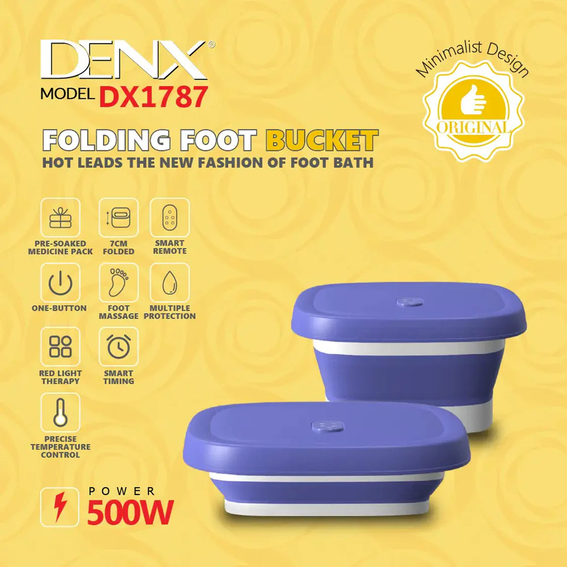 Foldable Foot Bath Massager - Blue