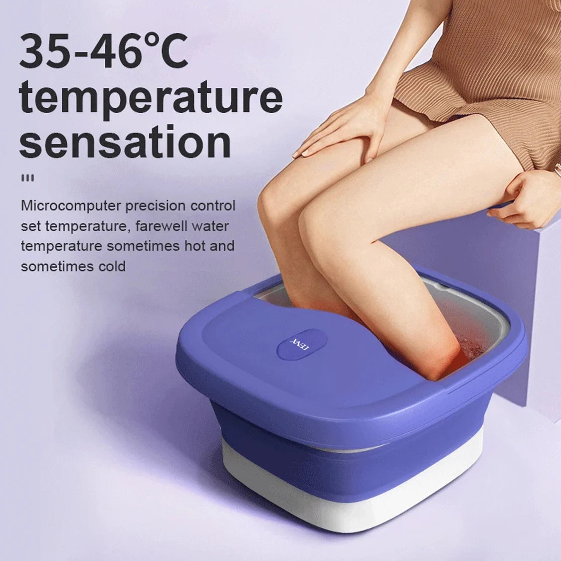 Foldable Foot Bath Massager - Blue