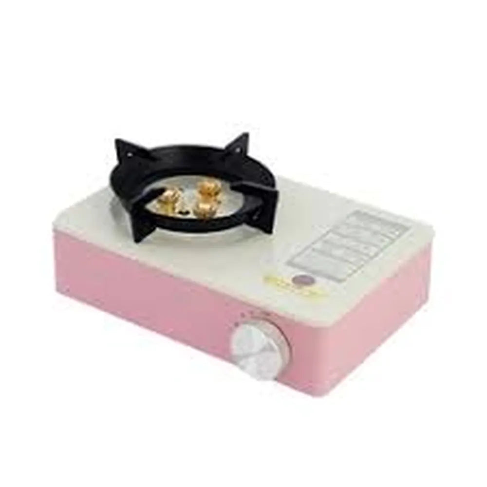 Yanchuan Portable Gas Stove, Single Burner High-Efficiency Butane Cooker with Durable Steel Body & Compact Outdoor Design-Pink