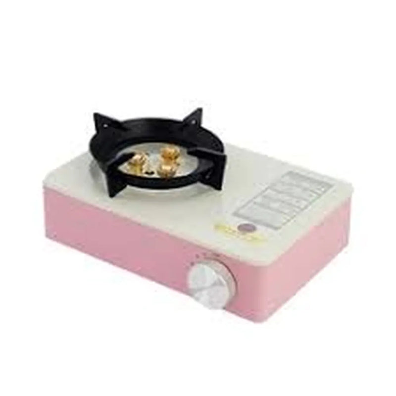Yanchuan Portable Gas Stove, Single Burner High-Efficiency Butane Cooker with Durable Steel Body & Compact Outdoor Design-Pink-1