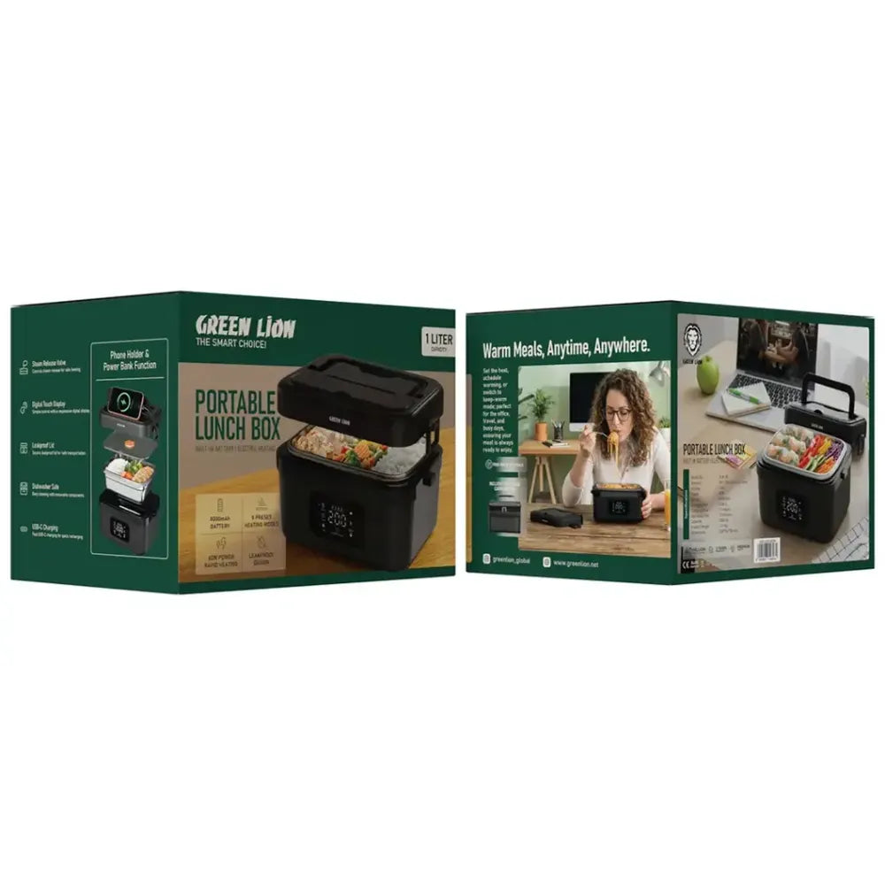 Green Lion Portable Lunch Box with Built-In Battery