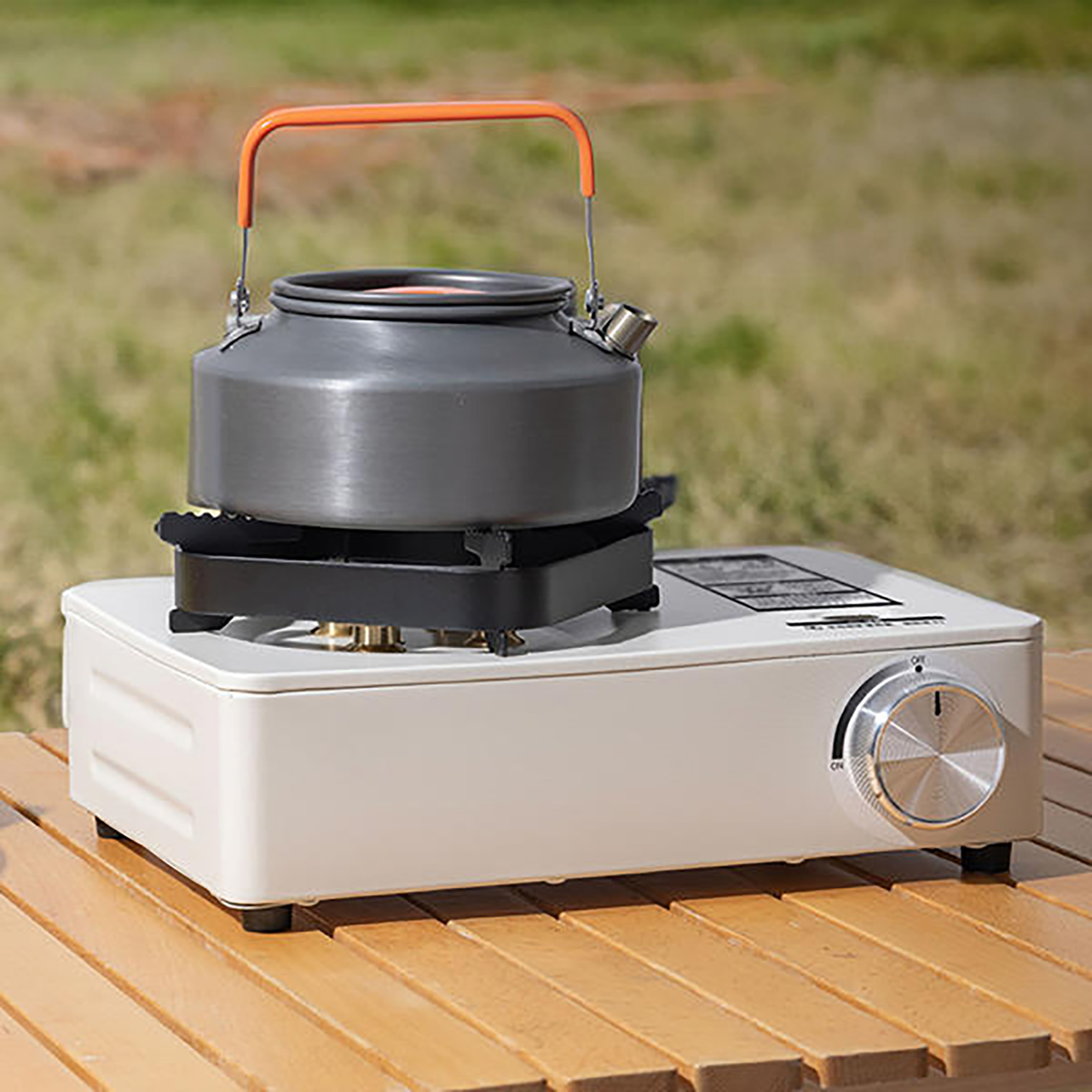 Yanchuan Portable Gas Stove, Single Burner High-Efficiency Butane Cooker with Durable Steel Body & Compact Outdoor Design - White