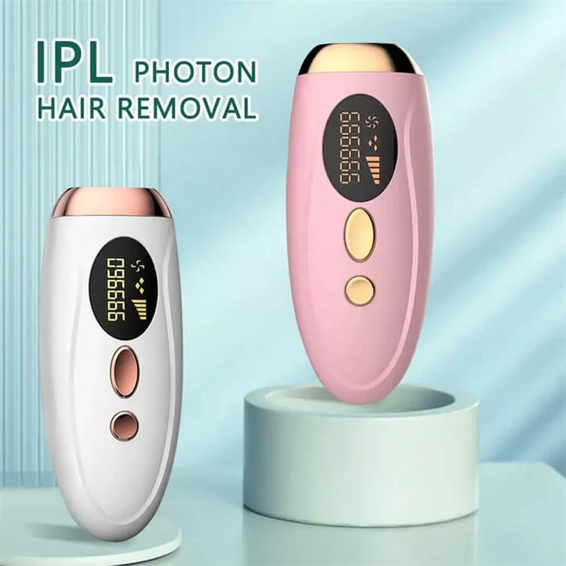 جهاز إزالة الشعر بالليزر بتقنية IPL، 999,999 ومضة، تقنية نقطة التجميد، 5 مستويات شدة - (أبيض)-11