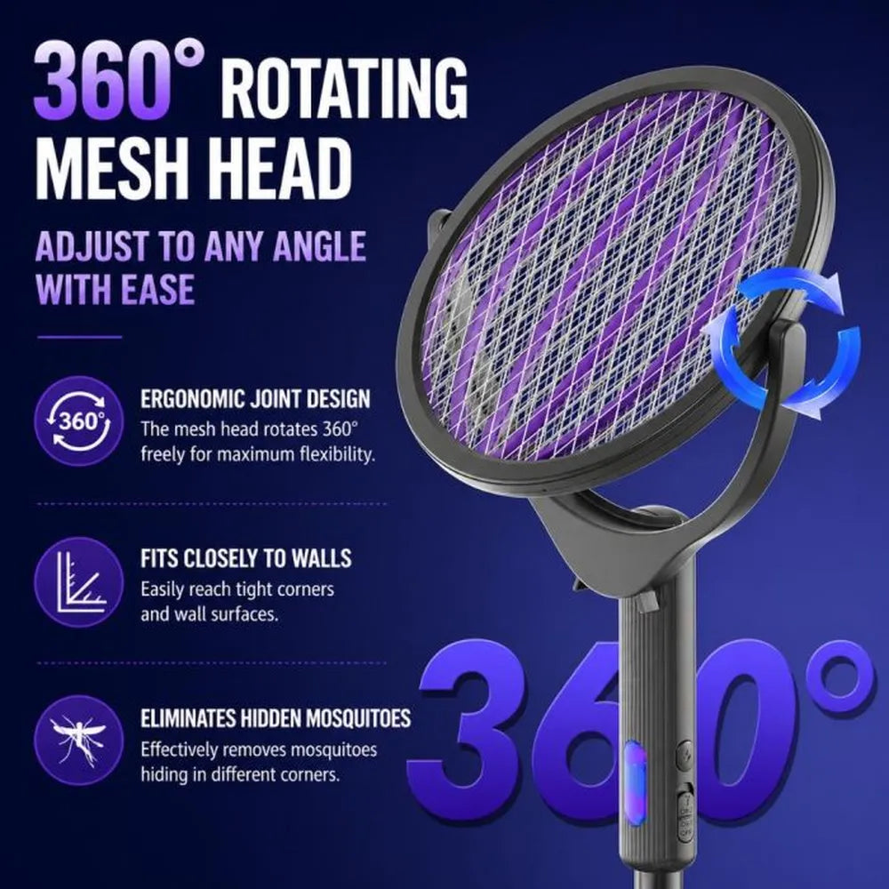 Telescopic Foldable Electric Mosquito Swatter and UV Light