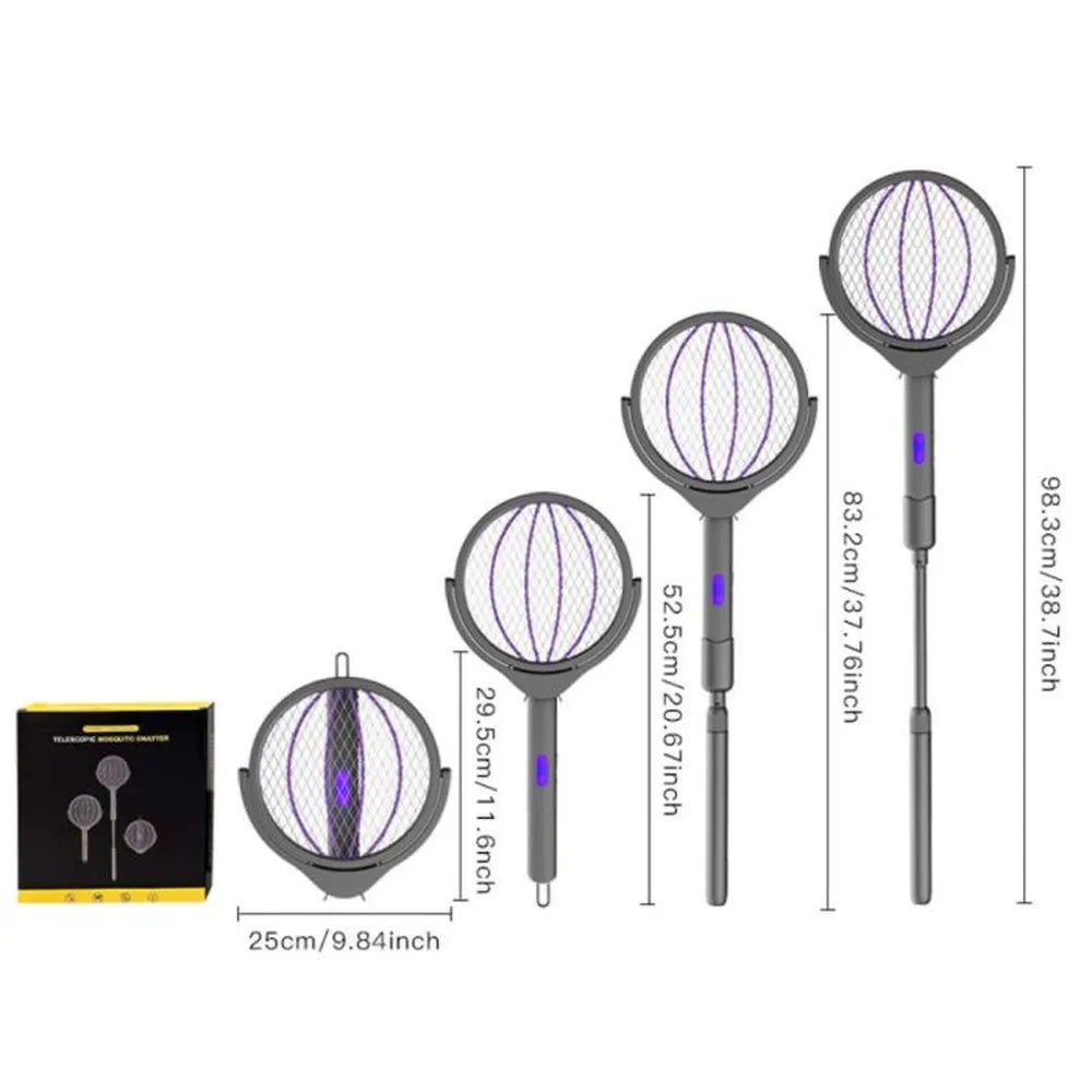 Telescopic Foldable Electric Mosquito Swatter and UV Light