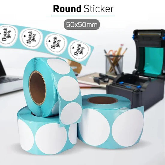 Circle Normal sticker paper 500 pcs  (50x50mm) KG79