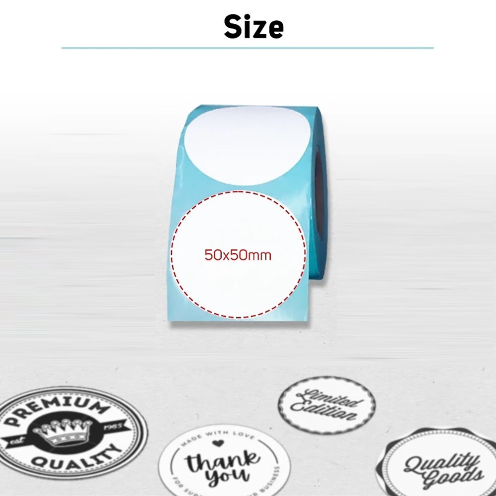 Circle Normal sticker paper 500 pcs  (50x50mm) KG79